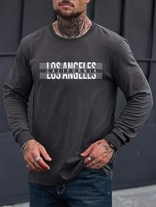 T-shirt graphique pour homme, imprimé décontracté, extensible, manches courtes, col rond, 100% coton biologique peigné, personnalisable, respirant - Product Image 5