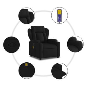 Fauteuil de massage inclinable noir - Product Image 6