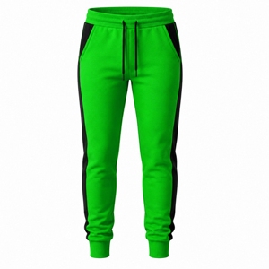 <b>Prime</b> Power Women's Green Hooded Sweatshirt Set Full Sleeve Fleece Sporty Tracksuit With Side Stripe Geometric Print All Seasons - Product Image 4
