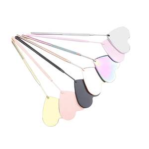 Miroirs de beauté pour cils, cadre en plastique, double face, éclairés, grossissants, portables, outils pour les techniciennes en extensions de cils - Product Image 6