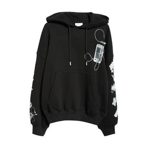 เสื้อฮู้ดดี้ผู้ชายไซส์ใหญ่ ทรงโอเวอร์ไซส์ สวมใส่สบาย ระบายอากาศได้ดี เหมาะสำหรับฤดูหนาว ผลิตจากผ้าฟลีซผสมฝ้าย โพลีเอสเตอร์ พิมพ์ลายด้วยเทคนิคซิลค์สกรีน - Product Image 1