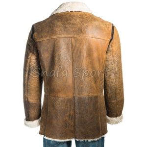 Customizable Men's Winter <b>Jacket</b> Genuine Sheepskin Bomber Leather Multi-Color <b>Thin</b> Long with Custom Logo Leather <b>Jacket</b> - Product Image 4