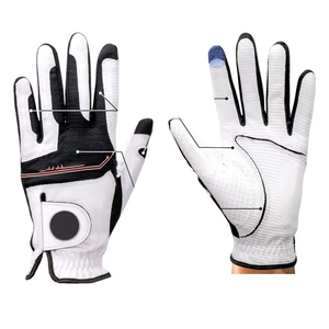 Gants de golf personnalisés en cuir Cabretta souple pour homme et femme, antidérapants, pour sports de plein air, prix d'usine, accessoires de golf OEM/ODM - Product Image 1