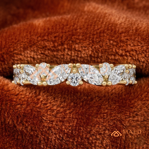 18K Gold Plated Moissanite Diamond <b>Ring</b> Diamond Wedding Band Fine Jewelry <b>Women</b> USA Luxury Bridal Anniversary Gift <b>Set</b> - Product Image 1