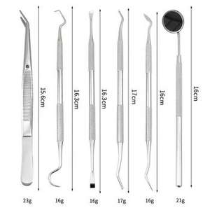 Instrumentos de Higiene Bucal de Acero Inoxidable de Alta Calidad, Herramienta para Limpiar Dientes y Encías, Removedor de Sarro, Cálculos y Placa de Med Innovation - Product Image 2