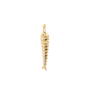 Pendentif en laiton plaqué or 18 carats en forme d'œil de poisson avec zircone cubique pour la fabrication de bijoux et colliers - Product Image 6