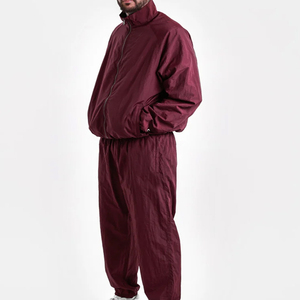 Ensemble de survêtements légers en nylon imprimé pour hommes, veste de jogging, pantalon de jogging, vêtements de sport respirants pour la course à pied, poche zippée - Product Image 1
