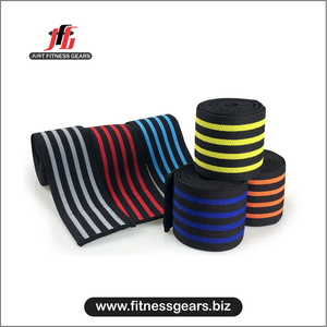 JUST FITNESS GEARS Manchon de Compression pour Genou en Nylon et Coton Respirant avec Logo Personnalisé et Fermeture Auto-agrippante pour Haltérophilie Unisexe - Product Image 5