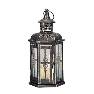 Concept Home Iron Cutout Lantern Intricate Cutout Design Handmade Lantern Handmade Portable Iron Lantern - Product Image 3