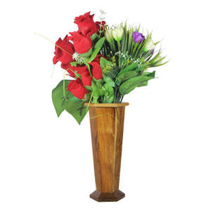 Magnifique porte-fleurs en bois fait main, vases décoratifs en bois faits à la main, grand vase en bois artisanal - Product Image 4