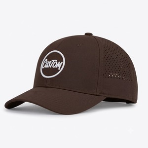 Gorras de Golf Premium OEM de 6 Paneles, Gorras Deportivas con Estructura, Visera Curva, Orificios Cortados con Láser, Bordado 3D Personalizado, Perfectas para Deportes de Verano - Product Image 1