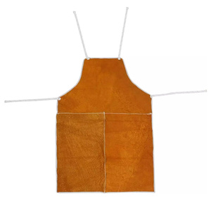 Designer Cowhide Split Leather Welding Aprons Work Safety Workwear Abrasion Resistant Flame Retardant Industrial Safety Apron - Product Image 3