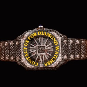 นาฬิกาฮิปฮอปแบบ Iced Out สำหรับผู้ชาย สไตล์สตรีทแฟชั่น ทนทาน จำหน่ายราคาส่ง พร้อมราคาส่งออก - Product Image 5