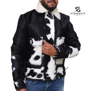 Chaqueta de Aviador para Hombre de Cuero Genuino con Pelo y Cuello con Hebilla, Acabado de Cuero Personalizado, Proveedor OEM 2026 - Product Image 5