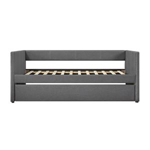Daybed in tessuto grigio scuro con Trundle moderni mobili per la casa 1 pz telaio in legno letto - Product Image 4