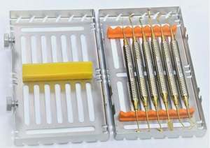 Kit d'instruments dentaires pour implants Sinus Lift en acier inoxydable allemand de haute qualité, 5 pièces, avec cassette, manuel, certifié CE, par GS - Product Image 6