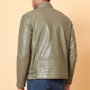 Veste d'hiver en cuir pour homme, design moderne, style décontracté, avec fermeture éclair intégrale, poches sur le devant, coupe confortable et moderne pour tous les jours - Product Image 4