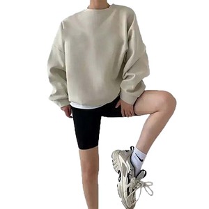 เสื้อสเวตเชิ้ตผู้หญิงคอตตอนทรงโอเวอร์ไซส์ พิมพ์ลายโลโก้ตามสั่ง คอกลม ไหล่ตก สีพื้น พิมพ์ลายด้วยความร้อน เหมาะสำหรับใส่ในฤดูใบไม้ร่วง - Product Image 6