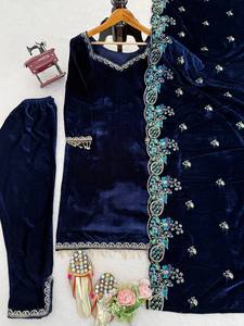 Salwar Kameez d'hiver très demandé, style Bollywood, prêt-à-porter, avec bas et dupatta, provenant de Surat, pour femme - Product Image 2