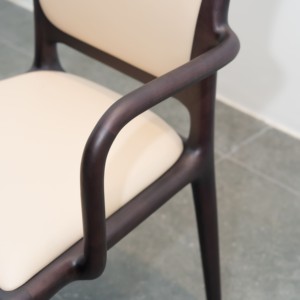 Chaise de salle à manger de luxe nordique haut de gamme avec structure en bois ergonomique et siège rembourré en cuir pour la maison, le bureau, le restaurant, l'hôtel PISANO - Product Image 5