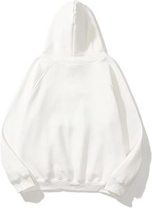 Sudadera Corta con Capucha Blanca para Mujer, Manga Larga, Estilo Casual Urbano, Tejida, 100% Algodón, Transpirable, Sin Forro, para Otoño - Product Image 5