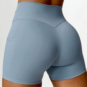 Custom Women's Shorts High Waisted Shorts For Women Breathable And Sweat Wicking Fitness Gym Workout Short - Product Image 6