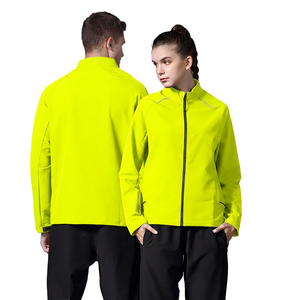Veste bomber coupe-vent unisexe bleu marine pour homme, logo sur le devant, col montant, fermeture éclair, style sportif, coupe régulière, matière polyester, automne - Product Image 5