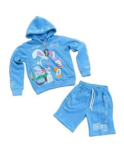 Custom Luxury Sport Outerwear Set for <b>Men</b> 100% Cotton French Terry Hoodie <b>Jogger</b> Puff Print <b>Baggy</b> Tracksuit Reflective Printing - Product Image 3