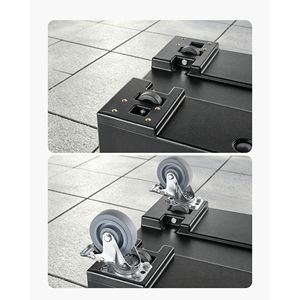 Set di 4 Ruote Girevoli Rinforzate da 5 Pollici (2 con Freno, 2 Rigide) Compatibili con Contenitori Termici per Alimenti, Diametri Ruote 100mm e 75mm - Product Image 4