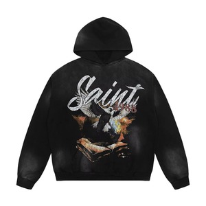 Sudadera con Capucha de Alta Calidad, 100% Algodón, Gruesa, Estilo Urbano para Hombre, con Diseño de Logotipo Personalizado, Lisa, de Forro Polar para Invierno - Product Image 2