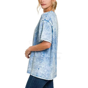 T-shirt en toile pour femme, élégant et tendance, décontracté pour l'été, respirant, de haute qualité, 100% coton - Product Image 3