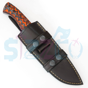 Cuchillo de Caza de Hoja Fija de Acero D2 con Recubrimiento en Polvo Hecho a Mano Personalizado OEM, Cuchillo EDC para Acampar al Aire Libre con Funda de Cuero, Regalo - Product Image 6