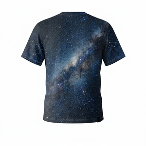 เสื้อยืดคอกลมแขนสั้นทรงปกติ พิมพ์ลายกาแล็กซี่แบบซับลิเมชั่น น้ำหนักเบา สวมใส่สบาย ผลิตจากโพลีเอสเตอร์ 210 กรัม สำหรับผู้ชาย - Product Image 2