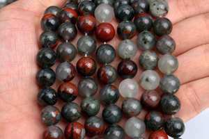 Perles de Pierre Sanguine Naturelle Véritable de Qualité Supérieure, Perles Rondes en Vrac 4MM 6MM 8MM 10MM 12MM, Options de Lots en Gros - Product Image 4