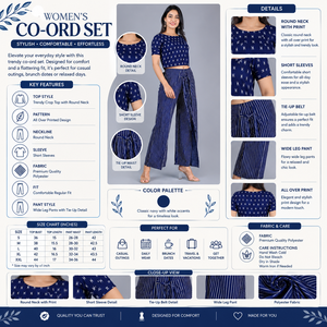Ensemble 2 pièces pour femmes, haut court imprimé, pantalon palazzo rayé, manches courtes, col rond, coupe régulière, décontracté, printemps-été - Product Image 5