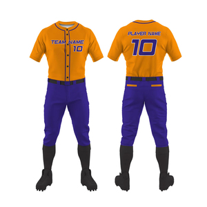 Uniforme de baseball personnalisable et confortable, vêtements de sport de qualité supérieure, disponible en grandes tailles, faible MOQ, service OEM - Product Image 1