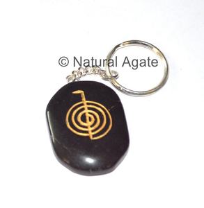 Meilleure offre sur Cho Ku agate noire reiki porte-clés | Cho Ku agate noire reiki porte-clés fournisseur mascotte sculpté poli guérison - Product Image 1