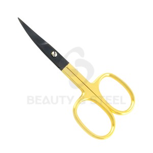 Ciseaux à ongles métalliques de qualité supérieure, couleur violet, avec extrémités arrondies et alignement professionnel pour une manucure précise et sûre - Product Image 3