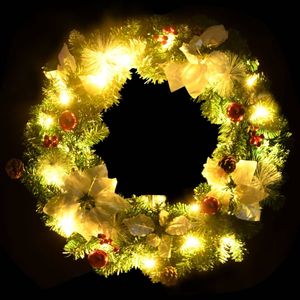 Guirlande de Noël en PVC de 23,6 pouces de diamètre, verte, argentée, rouge et blanche, pour décorations de fêtes - Product Image 4