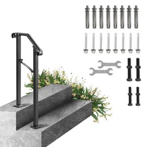 Arco # Ringhiera in Ferro Battuto per Gradini Esterni, Ringhiera Flessibile per Portico in Nero, Migliora la Sicurezza delle Scale - Product Image 3