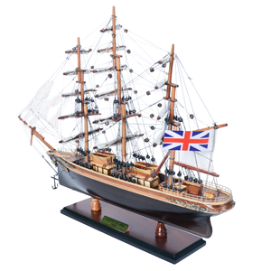 Modelo de Barco de Madera Pintado Cutty Sark de 50 cm con Base de Exhibición, Decoración de Lujo para el Hogar/Oficina, Artesanía Náutica Hecha a Mano, Regalo - Product Image 3