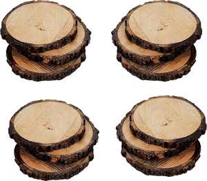 Sous-verre en écorce naturelle de bois, artisanat DIY, pour tasses à thé et café, tranche de bois rustique pour boissons, pour la maison, la cuisine et les projets d'artisanat - Product Image 2