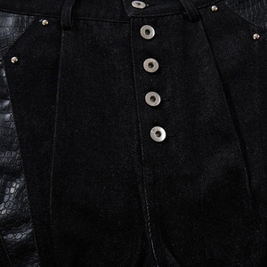 Soft Black Leather Cargo Pants Casual Slim Fit Motorcycle <b>Men</b> Leather Pants With Pocket <b>Men's</b> Sweatpants Stacked Pants - Product Image 6