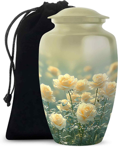 Urnes funéraires en laiton pour adultes, urnes artisanales pour cendres d'hommes et de femmes, urnes décoratives, urnes funéraires - Product Image 5