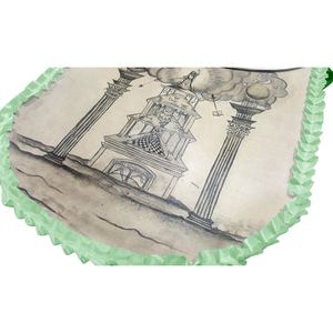 Delantal de tela personalizado para Maestro Masón con ribete verde, correa ajustable para bolsas, estilo clásico, color sólido, resistente al agua, 3D - Product Image 4