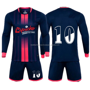 Ensemble de vêtements de football pour adultes personnalisés Kits de football Camisa De Time imprimés par transfert de chaleur maillot personnalisé - Product Image 1