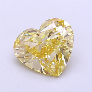 Diamante Amarillo Intenso de Corte Corazón, Cultivado en Laboratorio, 5.00 Quilates, VS1, Certificado, Diamante Amarillo Creado en Laboratorio para Joyería Fina Sostenible - Product Image 1