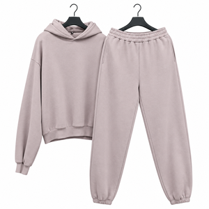 Oversized Tracksuit Set Pullover <b>Hoodie</b> and Elastic Cuff Jogger Pants 2 Piece Casual Loungewear Streetwear Wholesale - Product Image 5