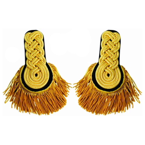 High Quality Luxury Embroidered Magnet Shoulders Boards Epaulettes for Ceremonial Uniforms Accessories White Stripes <b>Sew</b>-On - Product Image 1