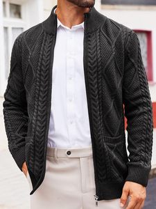 Pull en tricot personnalisé pour homme, pull d'hiver en coton doux, manches longues, confortable, tendance, tricotage sur mesure - Product Image 3